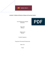 Actividad 3 - Métodos de Solución en Sistemas de Ecuaciones Lineales