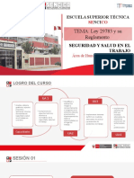 TEMA: Ley 29783 y Su Reglamento: Escuela Superior Técnica NCI