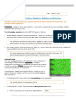 Student Exploration: Evolution: Mutation and Selection