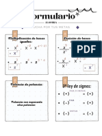 Multiplicación de Bases Iguales: Multiplicación de Bases Iguales: División de Bases Iguales: División de Bases Iguales