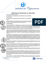 Ordenanza Municipal #698-Cmpc: Cajamarca