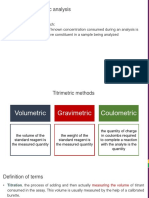 Principles of Titrimetric Analysis