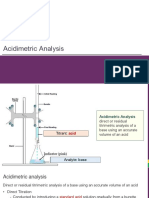 Acidimetric Analysis