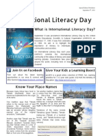 CACE Literacy Day Newsletter 2011