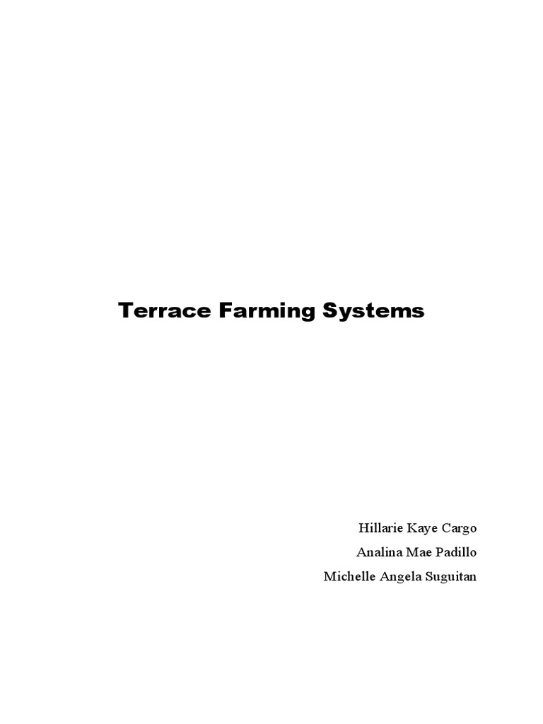 Benefits and Challenges of Terrace Farming | PDF | Agriculture | Food ...
