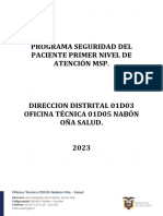 Programa Seguridad Del Paciente Primer Nivel de Atención MSP