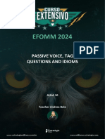 EFOMM 2024: Passive Voice, Tag Questions and Idioms