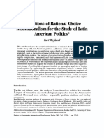 Limitations of Rational-Choice Institufionalism For The Study of Latin American Politics"
