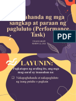 Paghahanda NG Mga Sangkap at Paraan NG Pagluluto (Performance Task)