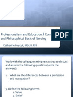 Professionalism and Education Conceptual and Philosophical Basis of Nursing