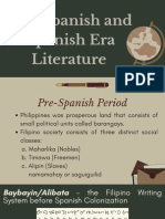 Pre-Spanish and Spanish Era Literature