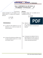 Suma y Diferencia de Dos Numeros Naturales