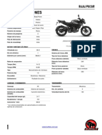 Especificaciones: Bajaj Pulsar