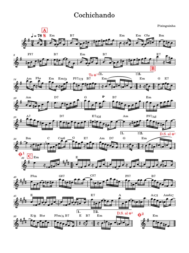 Cochichando | PDF | Notas musicais