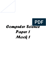 Computer Science - Paper 1 - Mock 1