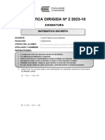 Práctica Dirigida #2 Matemática Discreta 2022-10