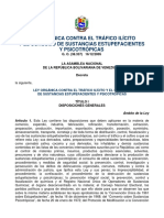 Venezuela- Ley Organica Contra El Trafico Ilicito