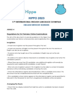 Hippo 2023 OP Online Exams Regulations
