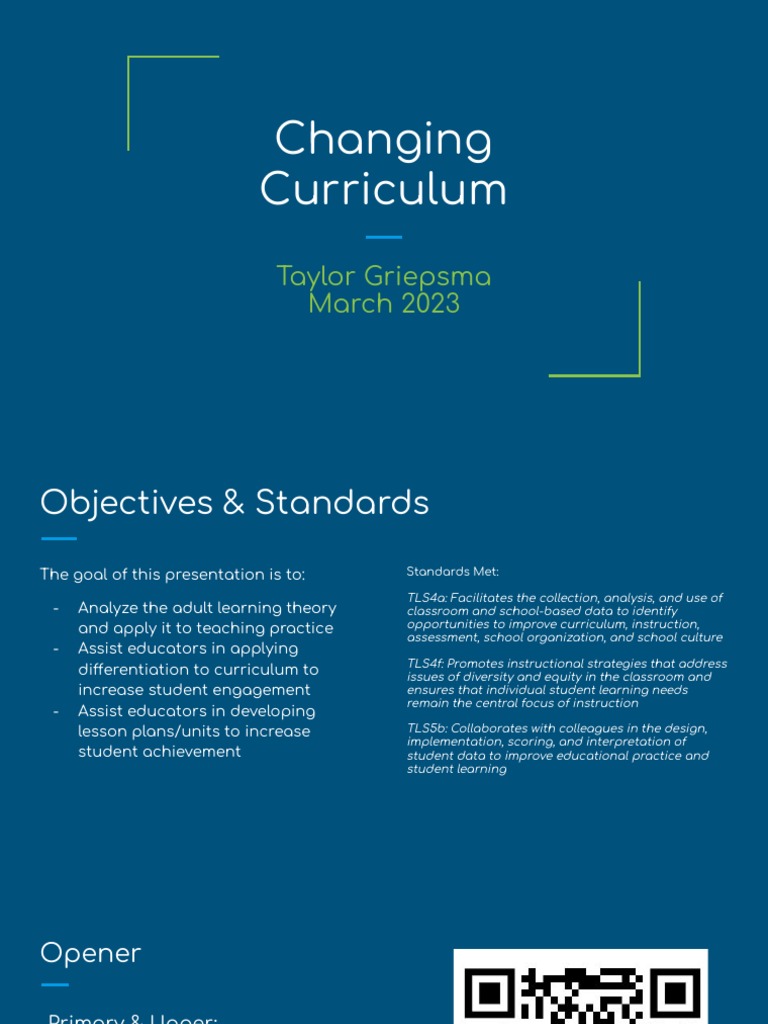 Changing Curriculum PDF Teachers Curriculum