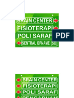 Brain Center Fisioterapi Poli Saraf: Sentral Opname (So)