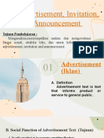 Advertisement, Invitation, Announcement: Tujuan Pembelajaran