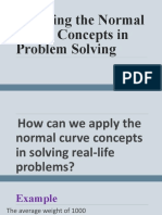 Applying The Normal Curve Concepts in Problem Solving