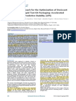 Analytical Approach For The Optimization of Desiccant Weight in Rapid Test Kit Packaging Accelerated Predictive Stabilit