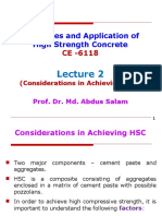 Properties and Application of High Strength Concrete: Prof. Dr. Md. Abdus Salam