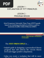 Lesson 1 - Explanation of Fitt Principles Lesson 2 - Program Design