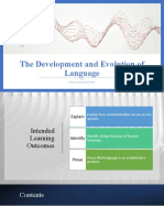 The Development and Evolution of Language