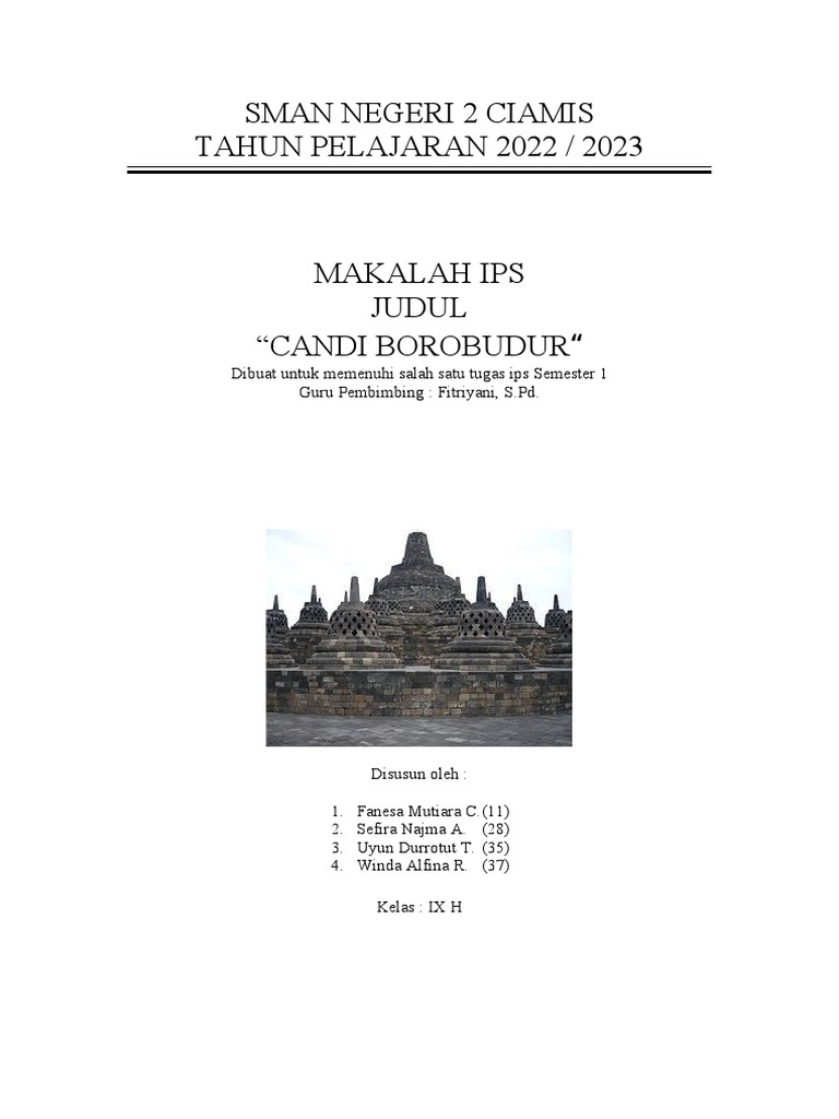 347496722-117314657-Makalah-Candi-Borobudur-Lengkap (1) | PDF