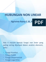 Hubungan Non Linear: Agrivinie Rainy F, Se, Msi