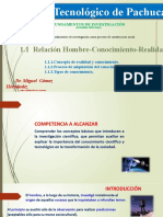 Instituto Tecnológico de Pachuca: 1.1 Relación Hombre-Conocimiento-Realidad