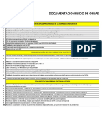 Documentacion Inicio de Obras: Documentación de Prevención de La Empresa Contratista