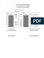 Jadwal Pelajaran Pribadi Mts. Islamiyah Wongsorejo TAHUN PELAJARAN 2018/2019