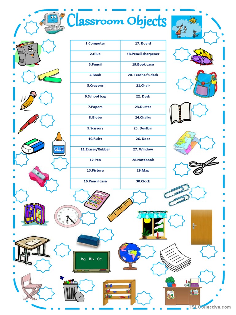 Classroom Objects | PDF