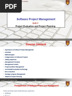 Software Project Management: Project Evaluation and Project Planning