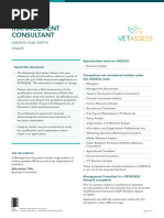 Information Sheet - Management Consultant