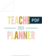2023 Teacher Monday Calendar A4