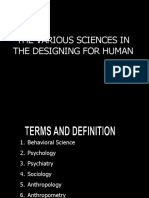 L1-The Various Sciences in The Designing For Humans