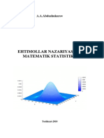 Ehtimollar Nazariyasi Va Matematik Statistika: A.A.Abdushukurov