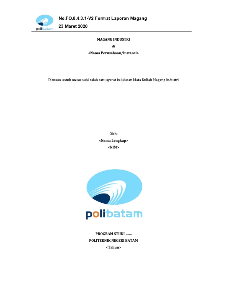 Format Laporan Magang | PDF