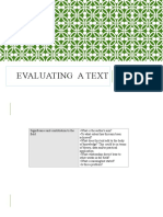 Evaluating A Text