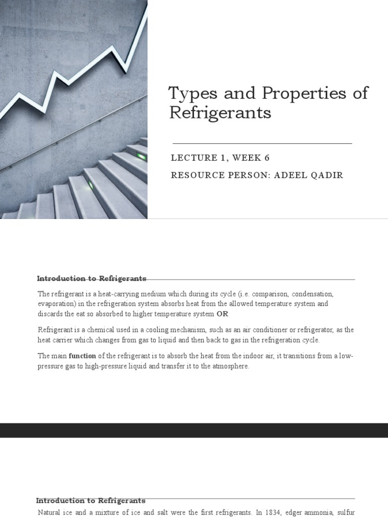 Types and Properties of Refrigerants PDF Ozone Depletion