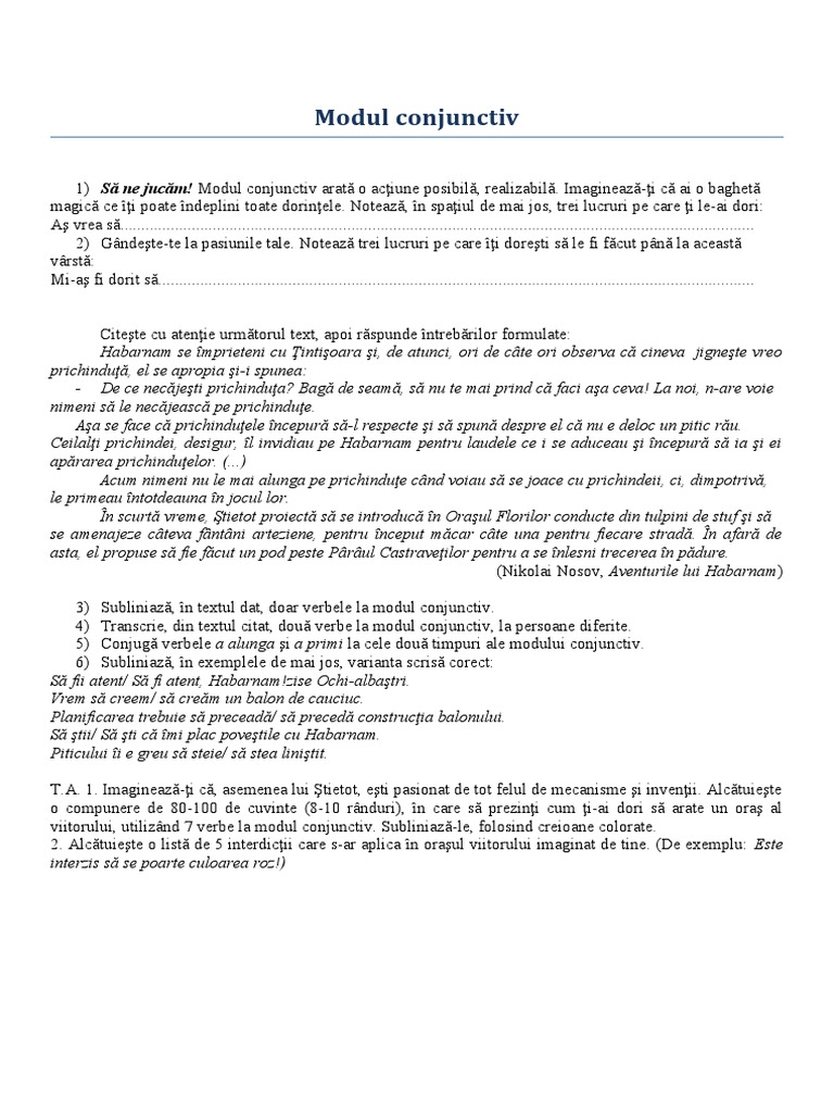 Conjunctiv 2 | PDF