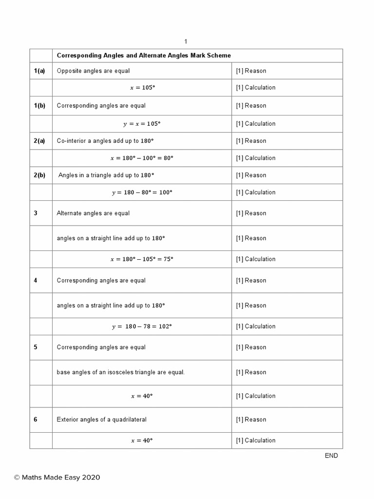 Corresponding and Alternate Angles Guide | PDF