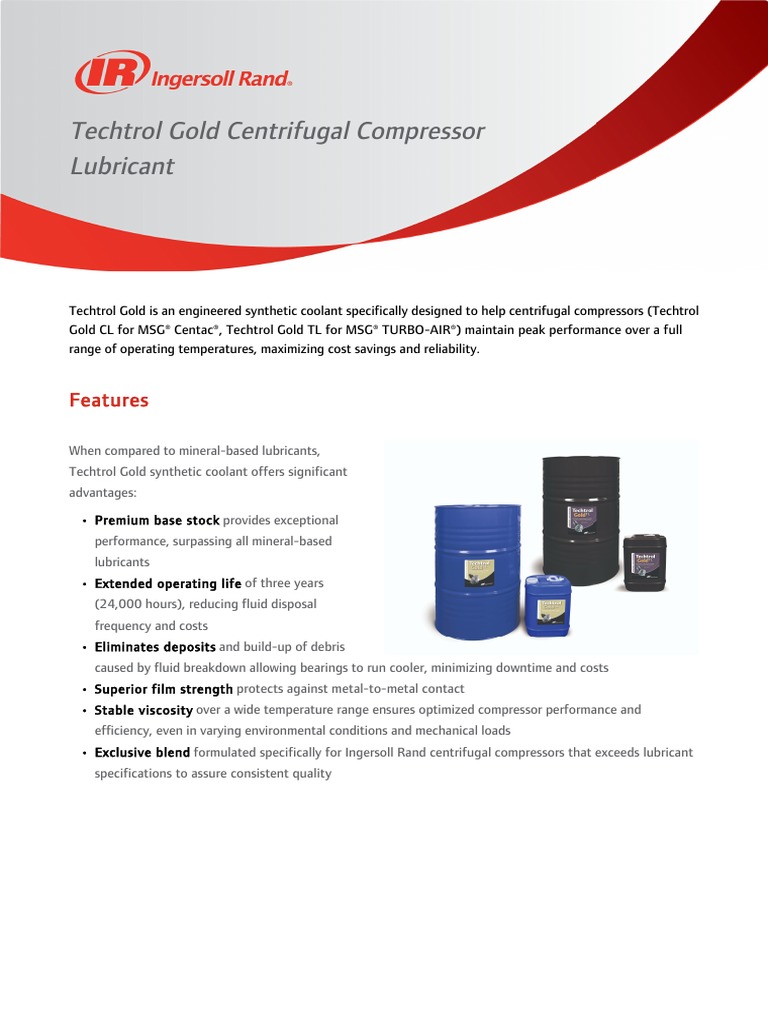 Techtrol Gold Lubricant Enpdf PDF Lubricant Turbocharger
