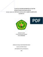 Peranan Petani Dalam Mengefisienkan Faktor Produksi Usahatani Padi Sawah Di Kecamatan Tewang Sangalang Garing Kabupaten Katingan