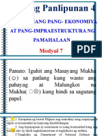 Araling Panlipunan 4: Programang Pang-Ekonomiya at Pang-Impraestruktura NG Pamahalaan