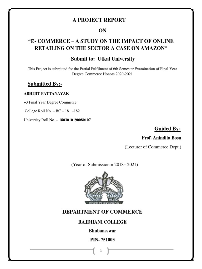 E-Commerce Impact: Amazon Case Study | PDF